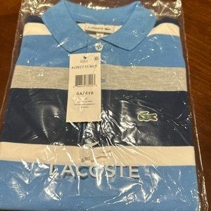 Lacoste Short Sleeve Kids Shirt Size 4